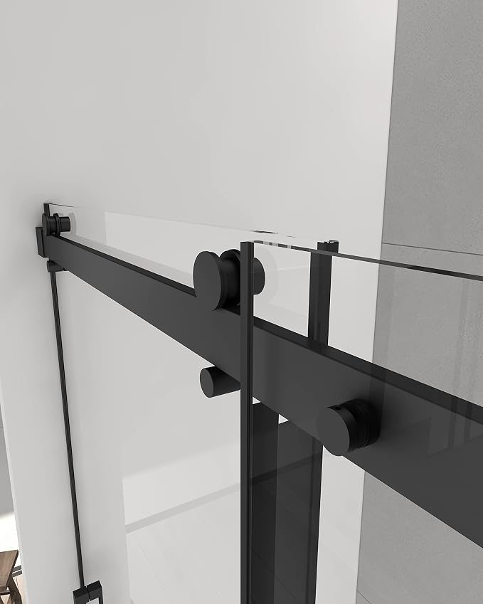Sunrosa Semi-Frameless Tub Shower Door, 59-2/8"W ×60" H Single Sliding Shower - Image 3