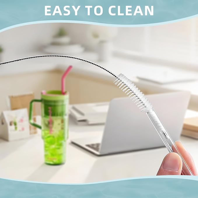 Cleaning Brushes for Reusable Drinking Straws, Long Wire Handle, Bottle and - Image 5