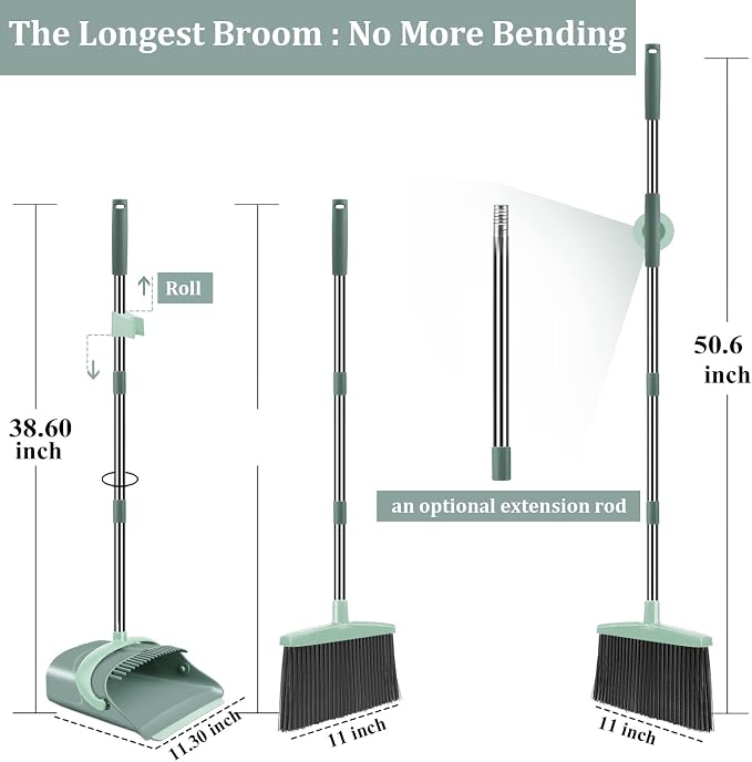 Broom and Dustpan Set for Home, Dust pan - Image 2