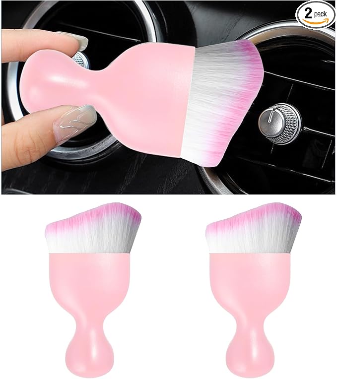 2PCS Car Interior Dust Brush, Soft Scratch Free Auto Detailing Brushes by Dickno