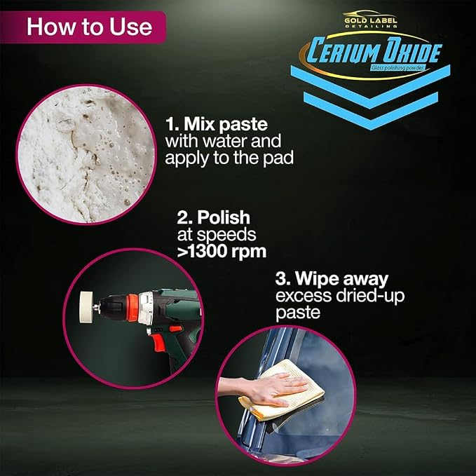 Optical Grade Cerium Oxide 8oz Glass Repair Powder | Glass Window and - Image 3