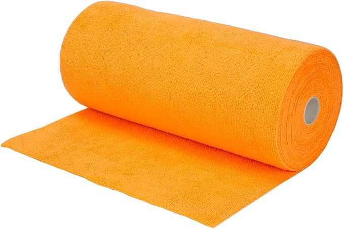 Maxshine Universal Orange Microfiber Tear-Away Towel Roll | 30 Reusable 12”x12” - Image 3