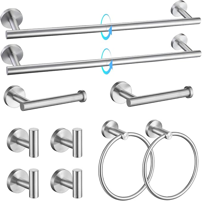 TQKAG Brushed Nickel Bathroom Hardware Accessories Set by TQKAG