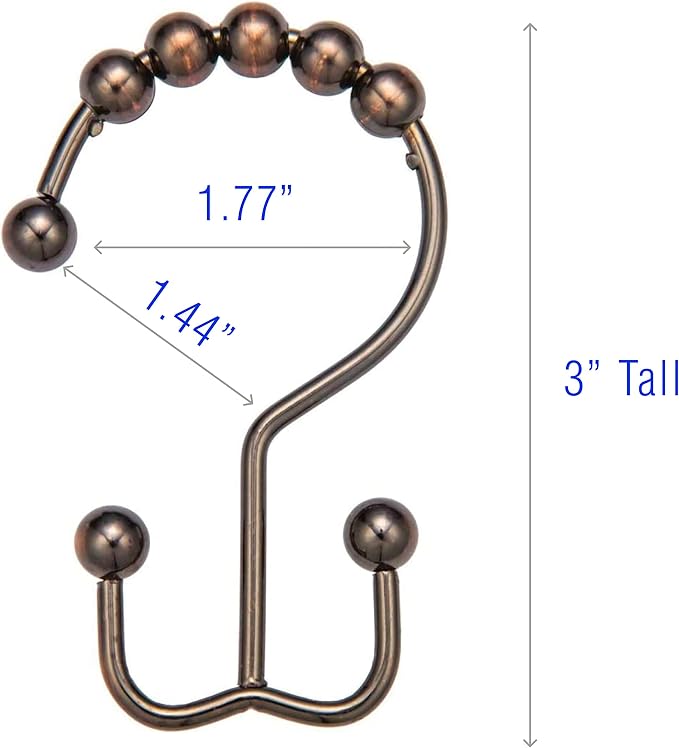 2lbDepot Shower Curtain Rings Hooks - Image 3