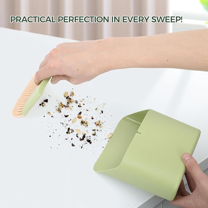 Small Broom and Dustpan Set, Portable Hand Whisk Broom Brush, Mini Hanging - Image 2