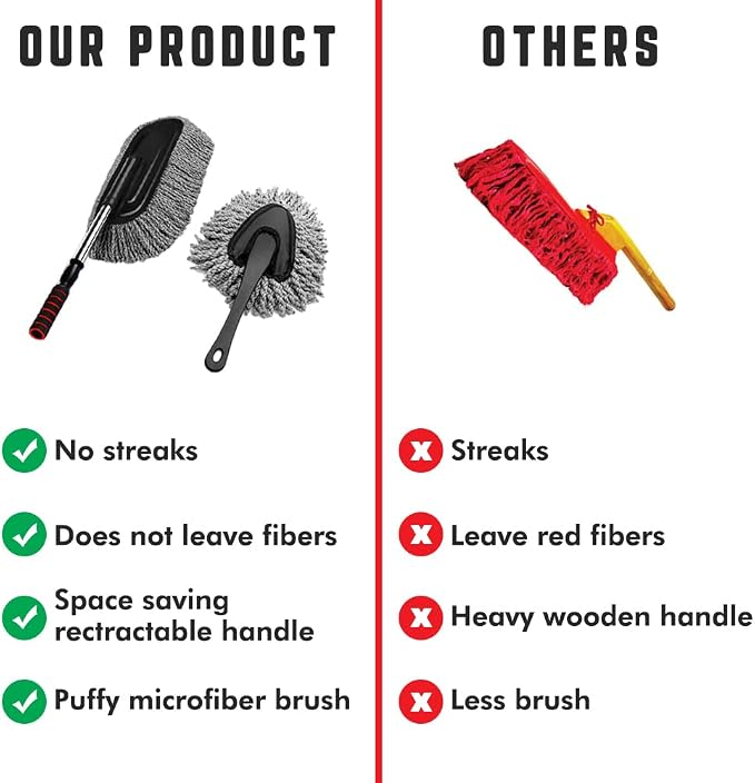 Microfiber Car Duster Cleaning and Car Dash Brush Supplies - Image 5