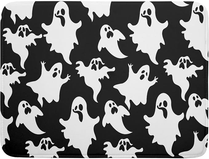 Halloween Bat Ghosts Dish Drying Mat by Sweetshow
