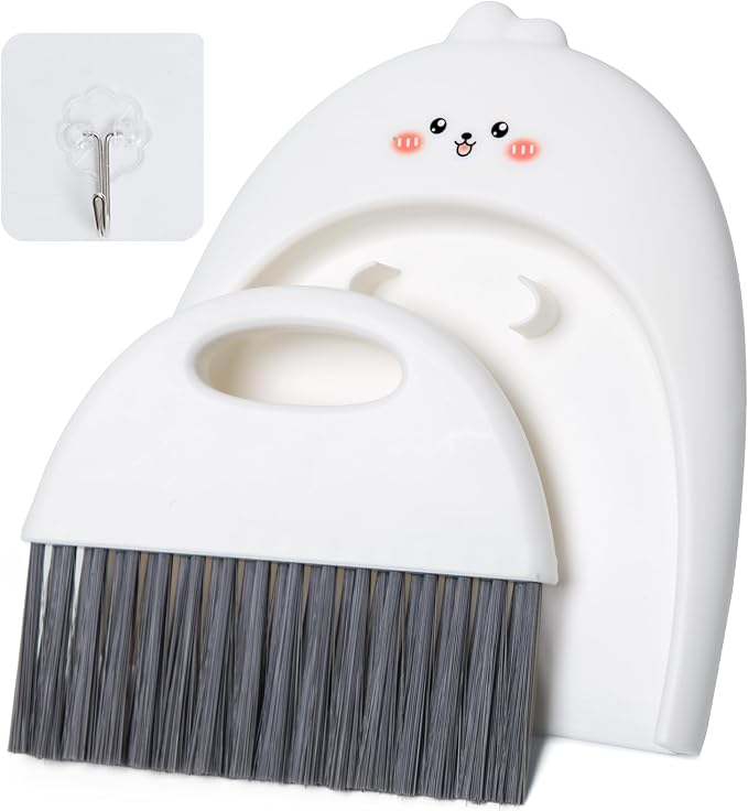 Mini Dustpan and Brush Set, Small Handheld Dust Pan by XXFLOWER
