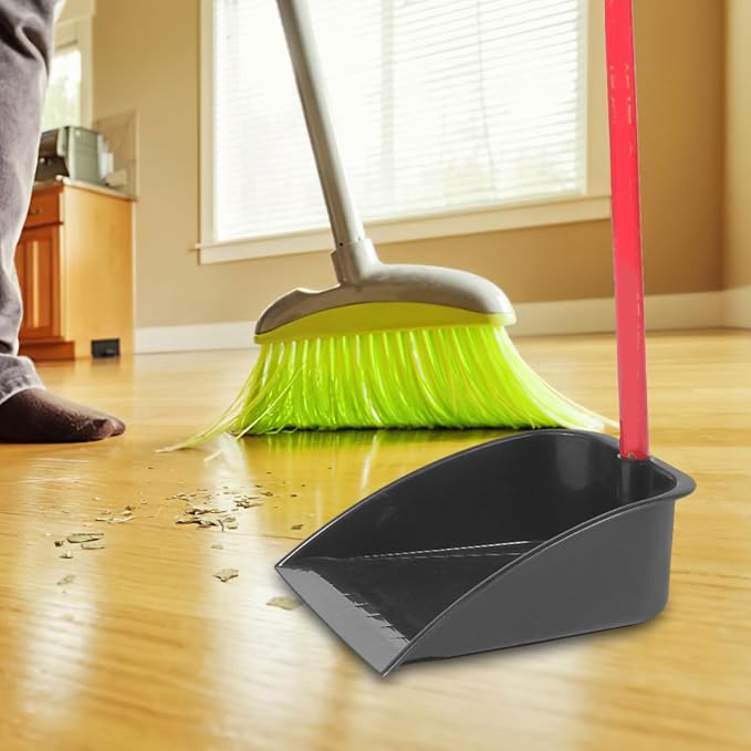 EXCEART Household Dustpan with Long Handle Upright Plastic Garbage Shovel - Image 8