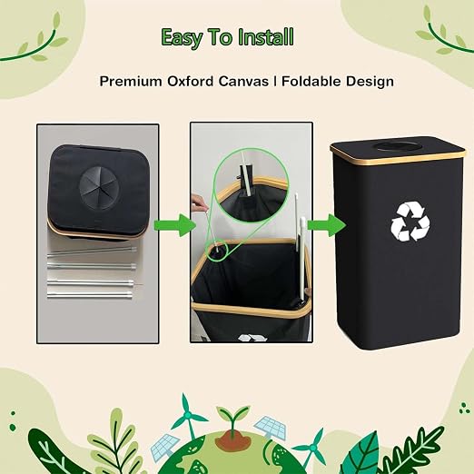 Recycling Bin for Kitchen Indoor Home, Large 100L/ 27 Gallon Recycle Bin - Image 2