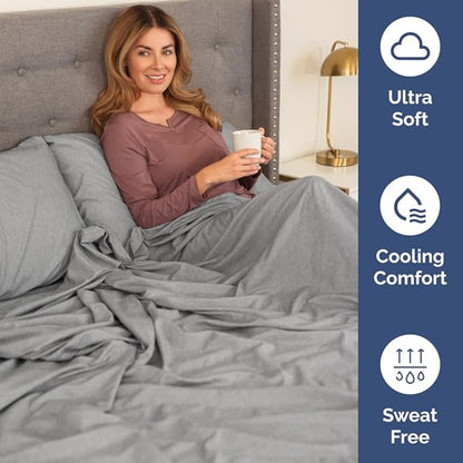 Split Head King Sheet Set – 4 Piece Flex Split Top King Sheets for Adjustable Beds - Fits 14” to 16" Mattress w/ Deep Pockets - Breathable & Cooling - Luxury Bedding and Wrinkle Free - Heathered Grey
