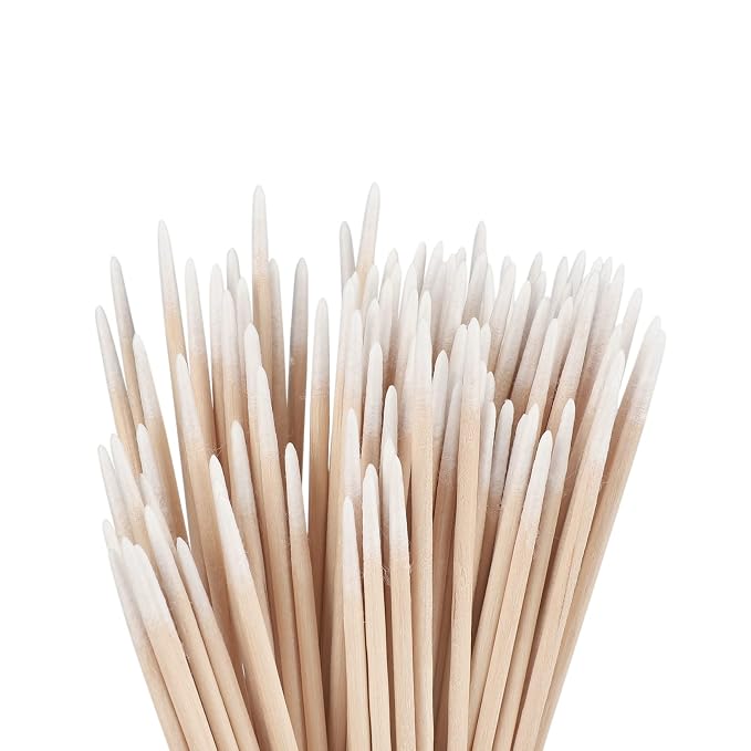 G2PLUS 500PCS Cotton Swabs, Wood Disposable Micro Applicators Brush - Image 4