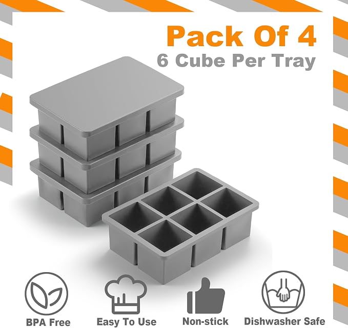 Nax Caki Silicone Large Ice Cube Trays - Image 5