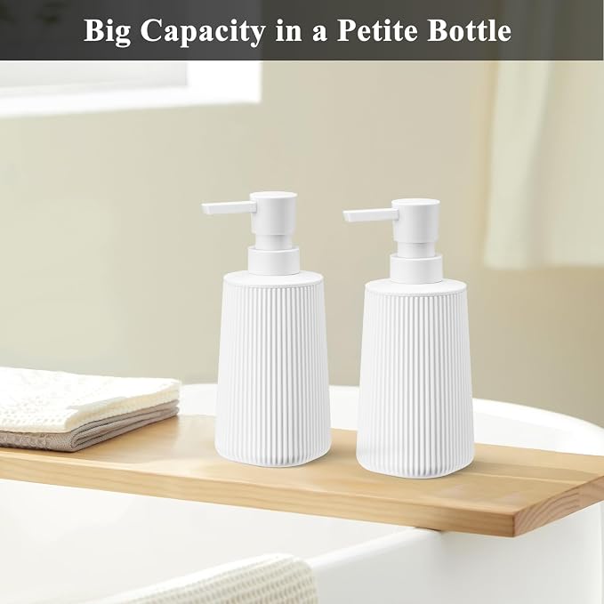 White Hand Soap Dispenser with No Rust Pump - Image 5