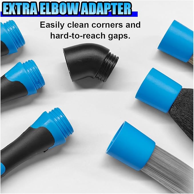 3PCS Car Detailing Brush Set, Soft Boars Hair No-Scratch Automotive Cleaning - Image 5