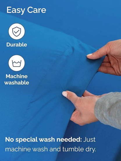 Extra Deep Cal King Sheet Set - 6 Piece Breathable and Cooling Sheets - Hotel Luxury Bed Sheets Set - Easy Fit - Soft, Wrinkle Free and Comfy Sheets Set - Royal Blue Sheet Set with Extra Deep Pockets