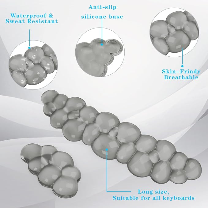 Gel Cloud Keyboard and Mouse Wrist Rest, Cute Wrist Support and Arm Support - Image 3