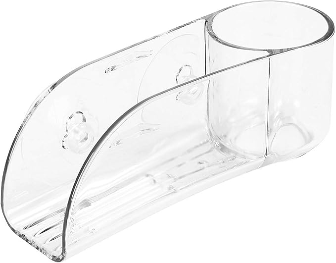 Spectrum 10950 Royo Suction Sink Sponge Center & Scrub Brush Holder, by Spectrum