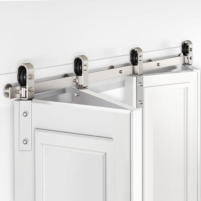 60'' Bi-Fold Sliding Barn Door Hardware Track Kit by Unknown