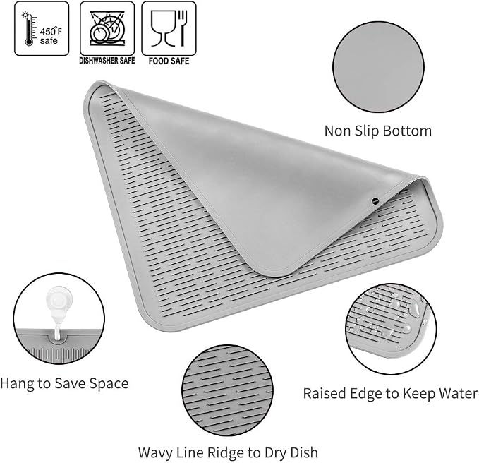 Silicone Dish Drying Mat for Multiple Usage, Easy clean, Eco-friendly, - Image 3
