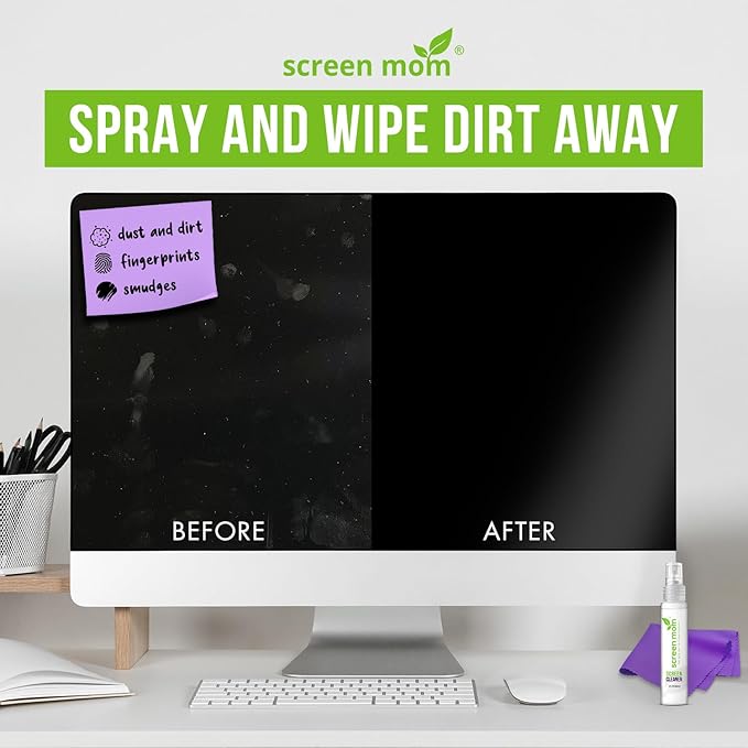 Screen Cleaner Spray and Microfiber Cloths 2-Pack by Screen Mom-Screen Cleaner - Image 5