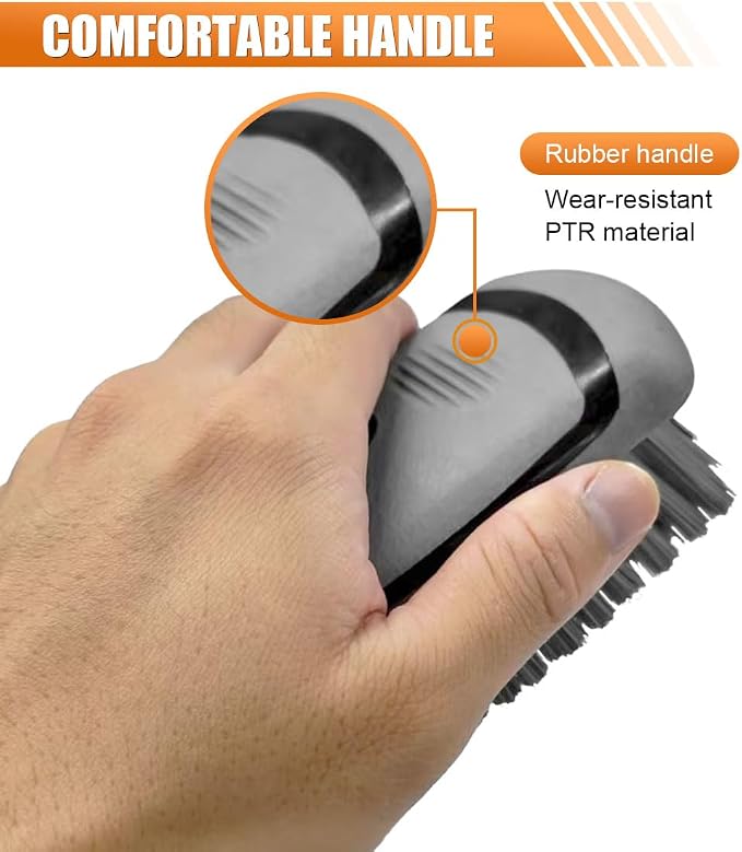 Car Carpet and Upholstery Cleaning Brush, Stiff Bristle Car Detailing Carpet - Image 4
