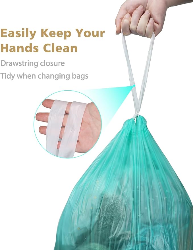 AYOTEE Compostable Trash Bags 4 Gallon Drawstring Trash Bags - Image 4