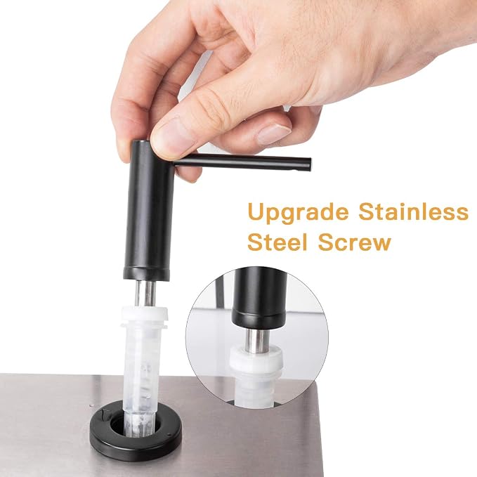 Matte Black Kitchen Sink Soap Dispenser GAPPO Countertop Pump Hand Lotion Built - Image 5
