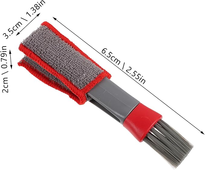 Car Air Vent Cleaning Brush 2pcs Set Double-Ended Mini Duster - Image 2
