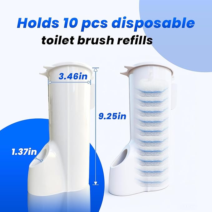 2 Packs Toilet Wand Caddy Holder, Disposable Brush Kit, Stand Toilet Cleaning - Image 3