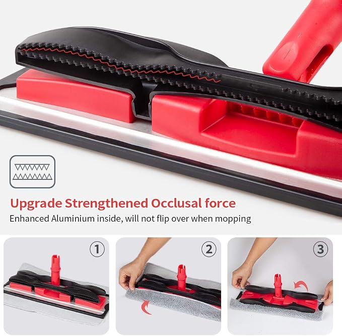 Microfiber Mops for Hardwood Floor Cleaning: MEXERRIS Flat Floor Mop - Image 3