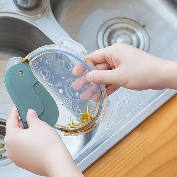 6 PACK Multifunctional Penguin Shape Silicone Scraper Soft Kitchen Cleaner - Image 3