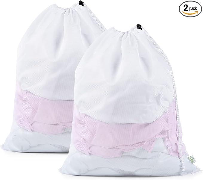 OTraki 2 Pack Mesh Laundry Bag, 20x24 Inch Heavy Duty Laundry Fine Mesh Bags by OTraki