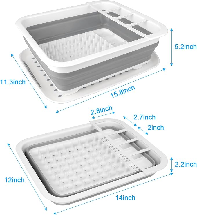 Collapsible Dish Drying Rack Portable Dish Drainers - Image 2