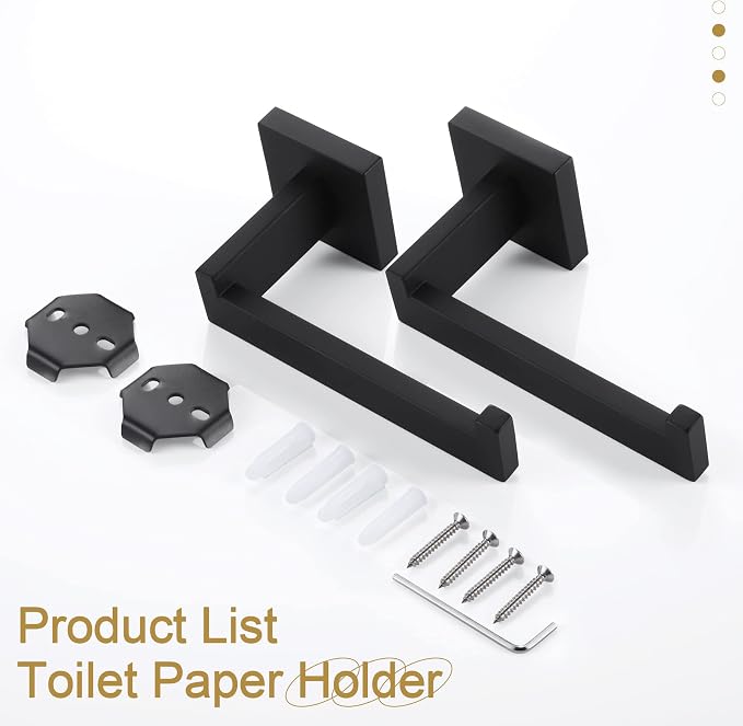 KOKOSIRI Black Toilet Paper Holders Bathroom Toilet Paper Roll Holder SUS304 - Image 7