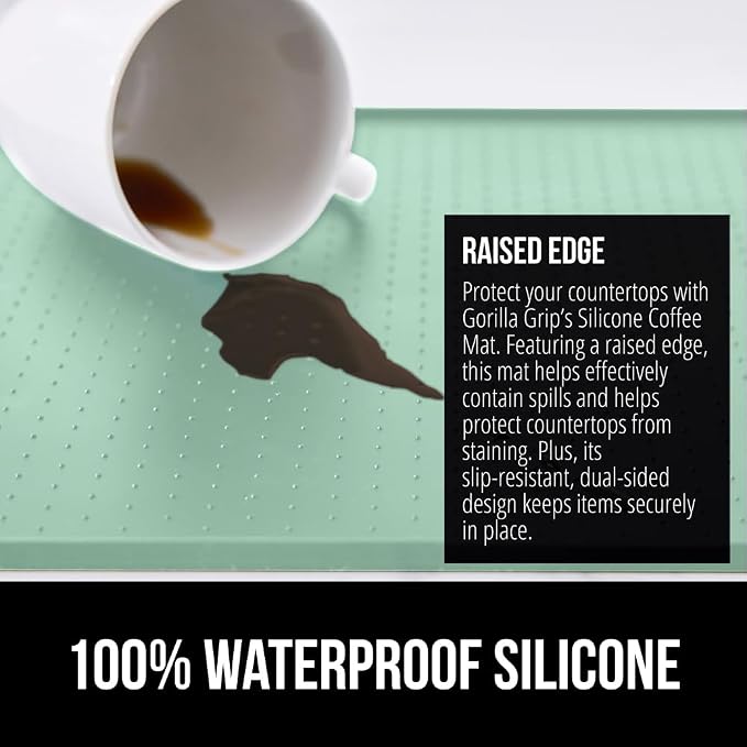 GORILLA GRIP Silicone Coffee Mat, Espresso Machine Bar Accessories, Keep - Image 3