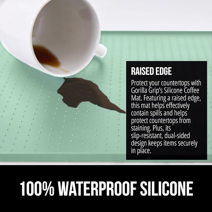 GORILLA GRIP Silicone Coffee Mat, Espresso Machine Bar Accessories, Keep - Image 3