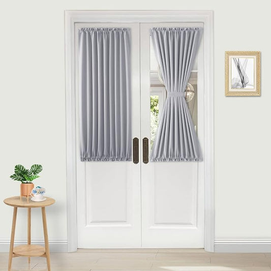 DWCN French Door Curtains – Rod Pocket Thermal Blackout Curtain by DWCN