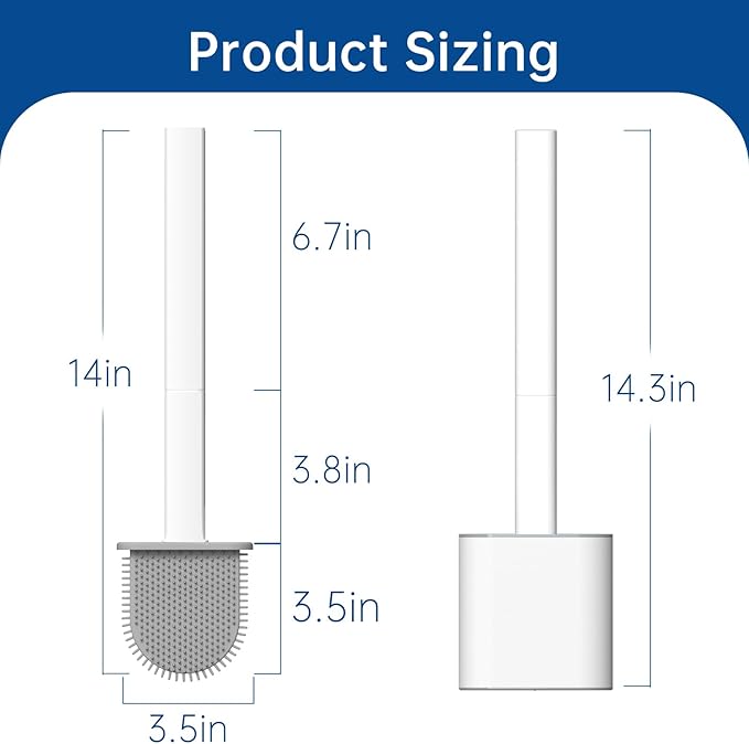RV Toilet Bowl Brush by, Silicone Bristles, Wall-Mounted, Anti-Roll & Anti-Drip - Image 7