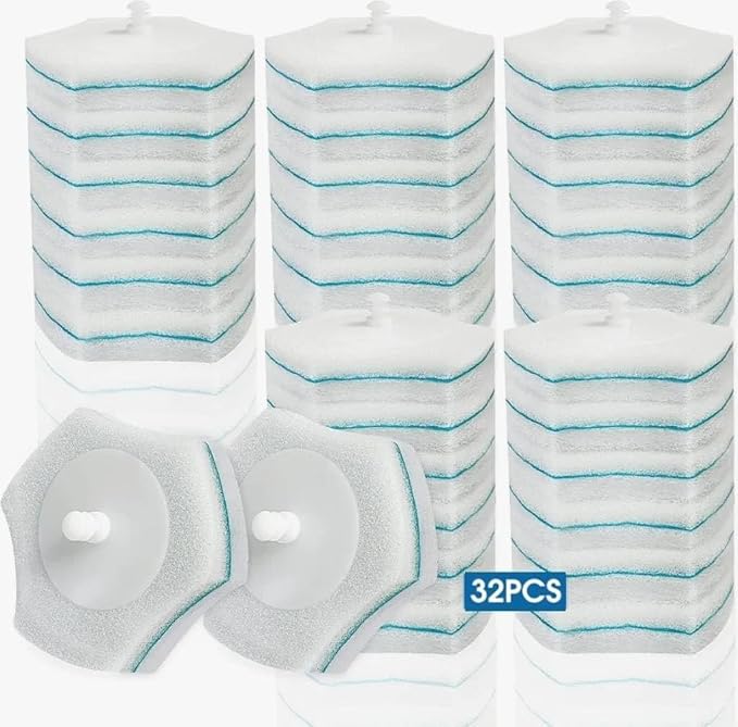 Disposable Toilet Brush Refills 32 Count Toilet Refills, Disposable Toilet Bowl by BALORIZ