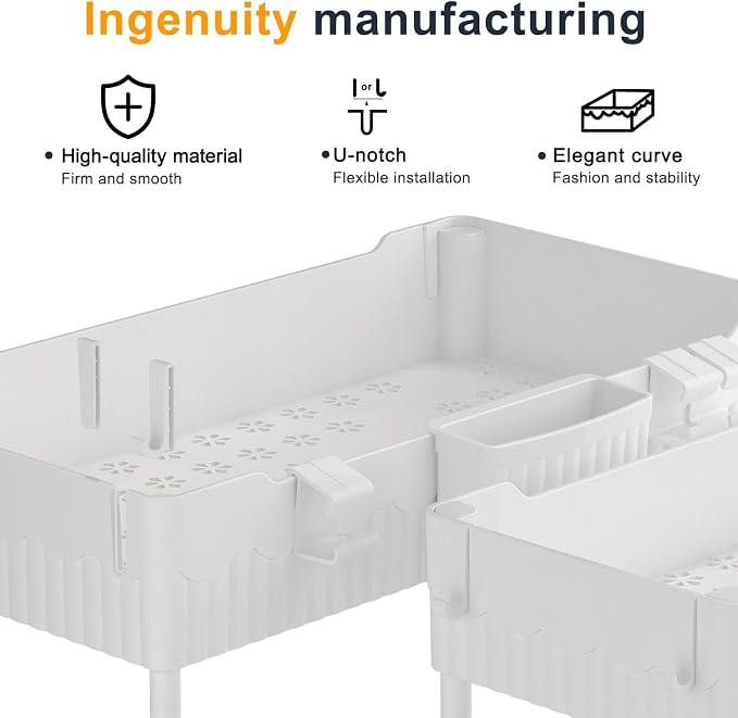 2 Pack Under Sink Organizer, Under Bathroom Cabinet Organizer - Image 5