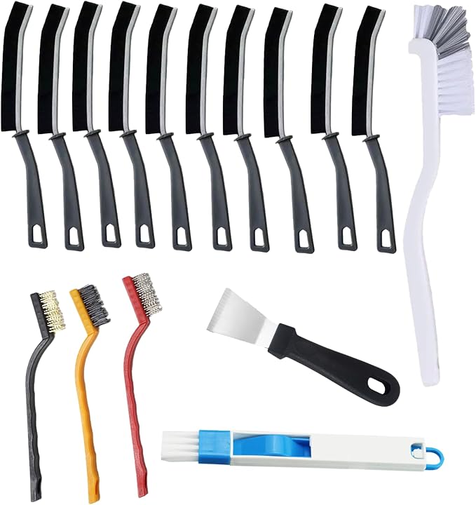 16 Pcs Crevice Cleaning Brush Set Multifunctional Hard Bristle Gap Cleaning by Unknown