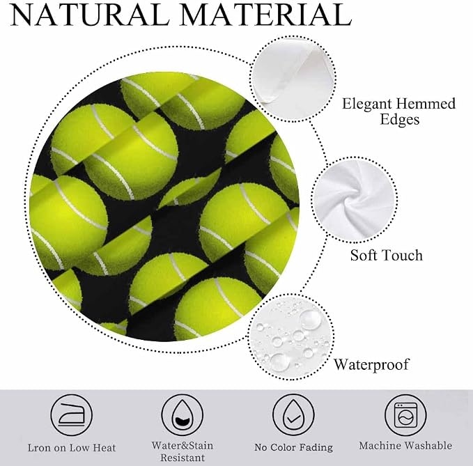 Tennis Table Cloth 52x70 Sport Leisure Recreation Yellow Green Rectangular - Image 5