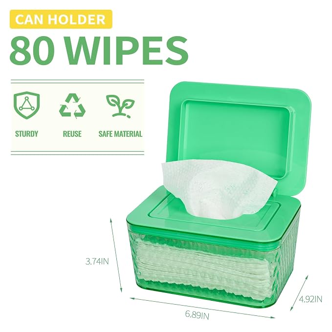 Wipes Dispenser, One-Handed Operation Wipe Holder - Image 2