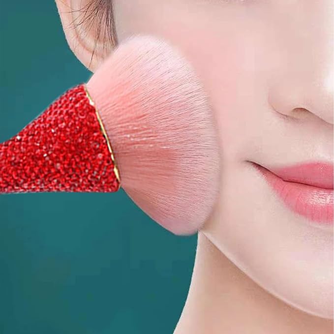 WOKOTO 1pcs Red Rhinestone Nail Dust Brushes - Image 6