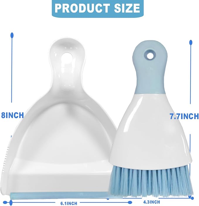Mini Broom with Dustpan Combo Set Small Dust pan and Brush Set Quick Cleanup - Image 7