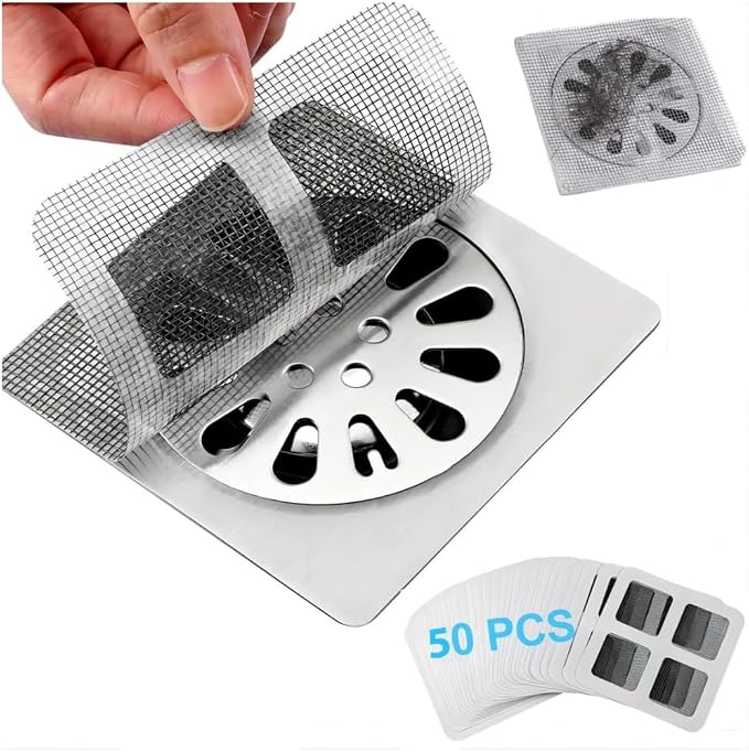 50 Pack Disposable Shower Drain Hair Catcher - Image 9