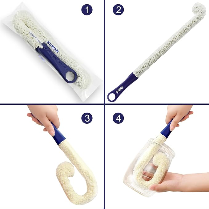 KUWAN Bottle Cleaning Brush Multi-Function Household Tools Flexible Bottle - Image 6