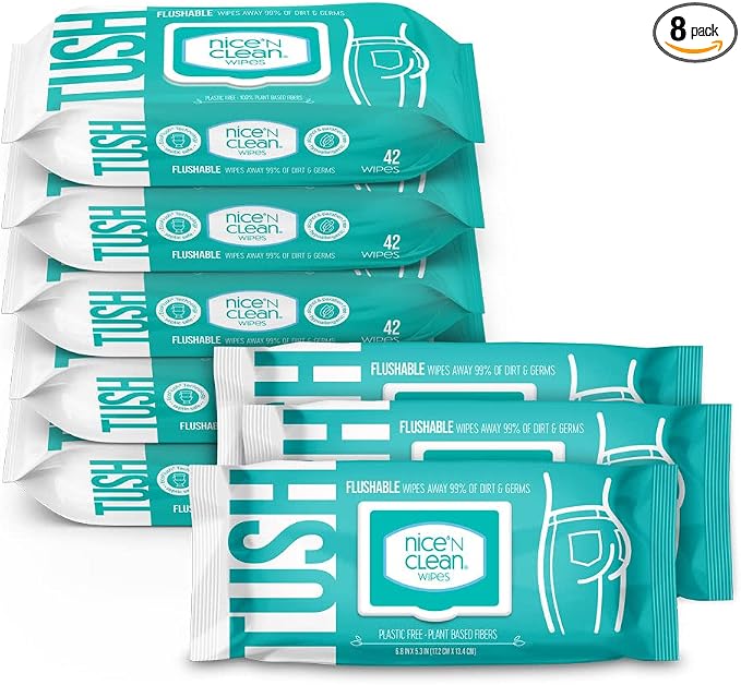 Nice 'N Clean Adult Flushable Wipes | Personal Cleansing Wipes Made from by nicencleanwipes