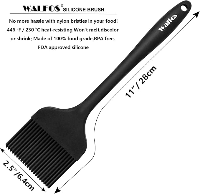 WALFOS Extra Large Silicone Basting Pastry Brush, 2.5 inch Wide Bristle Butter - Image 5